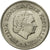 Munten, Nederland, Juliana, 25 Cents, 1964, ZF+, Nickel, KM:183