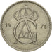 Munten, Zweden, Gustaf VI, 50 Öre, 1973, FR+, Copper-nickel, KM:837