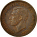 Coin, Great Britain, George VI, 1/2 Penny, 1943, VF(30-35), Bronze, KM:844