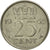 Munten, Nederland, Juliana, 25 Cents, 1965, ZF, Nickel, KM:183