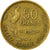 Moneda, Francia, Guiraud, 50 Francs, 1952, Paris, BC+, Aluminio - bronce