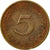 Münze, Bundesrepublik Deutschland, 5 Pfennig, 1973, Munich, S, Brass Clad