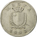 Moneta, Malta, 50 Cents, 1992, British Royal Mint, MB+, Rame-nichel, KM:98