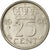 Munten, Nederland, Juliana, 25 Cents, 1966, FR+, Nickel, KM:183