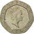 Moneta, Wielka Brytania, Elizabeth II, 20 Pence, 1990, VF(30-35), Miedź-Nikiel