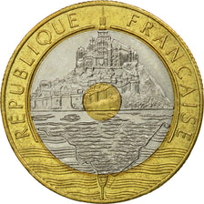 Munten, Frankrijk, Mont Saint Michel, 20 Francs, 1992, Paris, ZF, Tri-Metallic