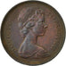 Münze, Großbritannien, Elizabeth II, 2 New Pence, 1971, S+, Bronze, KM:916