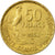 Moneda, Francia, Guiraud, 50 Francs, 1954, Beaumont - Le Roger, MBC+, Aluminio -