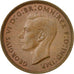 Coin, Great Britain, George VI, Farthing, 1945, EF(40-45), Bronze, KM:843