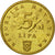 Coin, Croatia, 5 Lipa, 2009, EF(40-45), Brass plated steel, KM:5