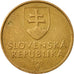 Moneta, Slovacchia, Koruna, 1995, MB+, Acciaio placcato in bronzo, KM:12