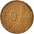 Moneta, Slovacchia, 50 Halierov, 2000, MB+, Acciaio placcato rame, KM:35