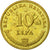 Moneta, Chorwacja, 10 Lipa, 2010, VF(30-35), Mosiądz platerowany stalą, KM:16