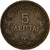 Moneta, Grecia, George I, 5 Lepta, 1878, BB, Rame, KM:54