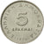 Moneta, Grecia, 5 Drachmai, 1976, SPL-, Rame-nichel, KM:118