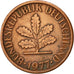 Monnaie, République fédérale allemande, Pfennig, 1977, Stuttgart, SUP, Copper