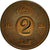 Munten, Zweden, Gustaf VI, 2 Öre, 1969, ZF, Bronze, KM:821