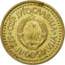 Moneta, Jugosławia, 2 Dinara, 1985, EF(40-45), Mosiądz niklowy, KM:87