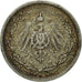 Coin, GERMANY - EMPIRE, 1/2 Mark, 1907, Berlin, EF(40-45), Silver, KM:17