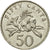 Moneta, Singapur, 50 Cents, 1997, Singapore Mint, EF(40-45), Miedź-Nikiel