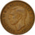 Coin, Great Britain, George VI, 1/2 Penny, 1942, EF(40-45), Bronze, KM:844