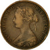 Munten, Groot Bretagne, Victoria, 1/2 Penny, 1861, ZF, Bronze, KM:748.2