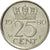 Munten, Nederland, Juliana, 25 Cents, 1980, FR+, Nickel, KM:183