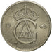 Munten, Zweden, Gustaf VI, 25 Öre, 1968, FR+, Copper-nickel, KM:836