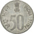Coin, INDIA-REPUBLIC, 50 Paise, 1988, VF(30-35), Stainless Steel, KM:69