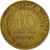 Moneda, Francia, Marianne, 10 Centimes, 1969, Paris, BC+, Aluminio - bronce