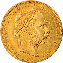 Coin, Austria, Franz Joseph I, 8 Florins-20 Francs, 1881, MS(60-62), Gold