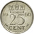 Munten, Nederland, Juliana, 25 Cents, 1960, ZF, Nickel, KM:183