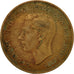 Coin, Great Britain, George VI, Penny, 1939, VF(20-25), Bronze, KM:845