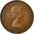 Coin, Great Britain, Elizabeth II, 1/2 Penny, 1955, EF(40-45), Bronze, KM:896