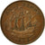 Coin, Great Britain, Elizabeth II, 1/2 Penny, 1955, EF(40-45), Bronze, KM:896