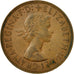 Coin, Great Britain, Elizabeth II, 1/2 Penny, 1963, VF(30-35), Bronze, KM:896