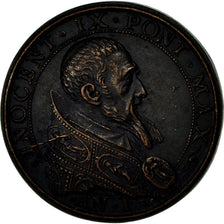 Italia, medalla, Etats Pontificaux, Innocent IX, 1590, SC, Bronce