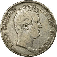 Coin, France, Louis-Philippe, 5 Francs, 1830, Paris, VF(30-35), Silver, KM:738