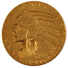 Stati Uniti, Indian Head, $5, Half Eagle, 1908, U.S. Mint, Philadelphia, BB+,...