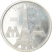 França, Medal, Paris - La Tour Eiffel, Artes e Cultura, MS(64), Prata