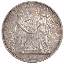 Svizzera, 5 Francs, 1876, SPL-, Argento, KM:XS13