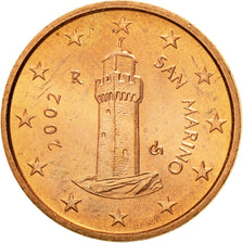 San Marino, Euro Cent, 2002, UNZ, Copper Plated Steel, KM:440