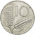 Moneta, Italia, 10 Lire, 1974, Rome, MB, Alluminio, KM:93