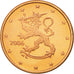 Finlandia, Euro Cent, 2006, Vantaa, MS(63), Miedź platerowana stalą, KM:98