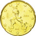 Italia, 20 Euro Cent, 2010, SC, Latón, KM:248