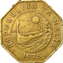 Coin, Malta, 1st Anniversary - Republic of Malta, 25 Cents, 1975, EF(40-45)