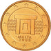 Malta, Euro Cent, 2008, Paris, AU(55-58), Miedź platerowana stalą, KM:125