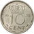 Munten, Nederland, Juliana, 10 Cents, 1956, FR+, Nickel, KM:182