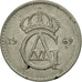 Munten, Zweden, Gustaf VI, 25 Öre, 1969, FR+, Copper-nickel, KM:836