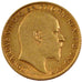 GREAT BRITAIN, 1/2 Sovereign, 1906, KM #804, AU(50-53), Gold, 3.95